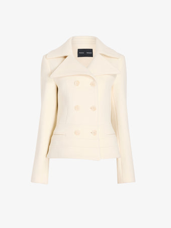 Proenza Schouler Still Life image of Romane Jacket in Compact Melton Wool in Ivory