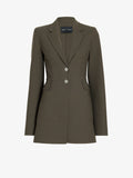Proenza Schouler Still Life image of Maera Jacket in Bi-Stretch Double Wool in Earth