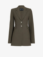 Proenza Schouler Still Life image of Maera Jacket in Bi-Stretch Double Wool in Earth