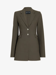 Proenza Schouler Still Life image of Maera Jacket in Bi-Stretch Double Wool in Earth