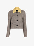 Proenza Schouler Still Life image of Gaelle Jacket in Double Face Melange Outerwear in Ecru Tahini Multi