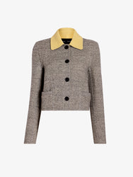 Proenza Schouler Still Life image of Gaelle Jacket in Double Face Melange Outerwear in Ecru Tahini Multi