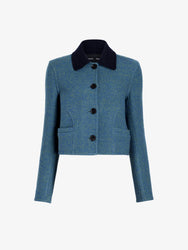 Proenza Schouler Still Life image of Gaelle Jacket in Double Face Melange Outerwear in Green Midnight Multi