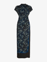 Proenza Schouler Still Life image of Anais Dress in Printed Stretch Cady in Ink Multi
