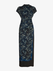 Proenza Schouler Still Life image of Anais Dress in Printed Stretch Cady in Ink Multi