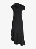 Proenza Schouler Still Life image of Elodine Dress in Tropical Wool in Black