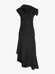 Proenza Schouler Still Life image of Elodine Dress in Tropical Wool in Black