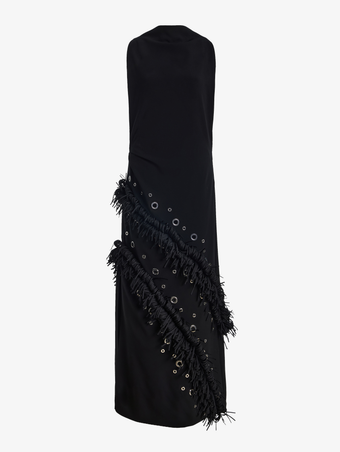 Proenza Schouler Still life Image of Giovanna Dress in Matte Double Crepe in Black