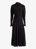 Proenza Schouler Still Life image of Golda Dress in Textured Sheer Jersey in Black