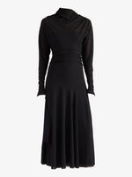 Proenza Schouler Still Life image of Golda Dress in Textured Sheer Jersey in Black