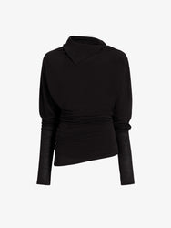 Proenza Schouler Still Life image of Golda Top in Gauzy Jersey in Black