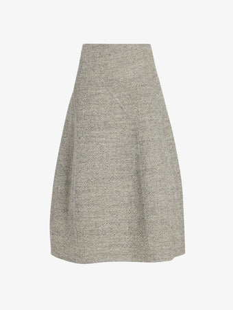 Proenza Schouler Still Life image of Gaelle Skirt in Double Face Melange Outerwear in Ecru Tahini Multi