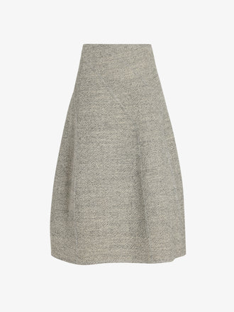 Proenza Schouler Still Life image of Gaelle Skirt in Double Face Melange Outerwear in Ecru Tahini Multi