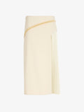 Proenza Schouler Still Life image of Justine Skirt in Bonded Wool Satin in Off White Tahini
