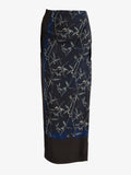 Proenza Schouler Still Life image of Anais Skirt in Printed Stretch Cady in Ink Multi