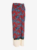 Proenza Schouler Still Life image of Anais Skirt in Printed Stretch Cady in Madder Multi