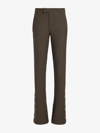 Proenza Schouler Still Life image of Althea Pant in Bi-Stretch Double Wool in Earth
