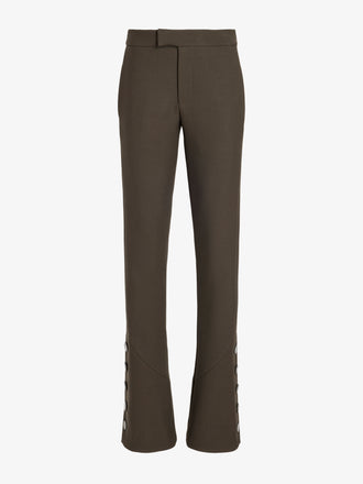 Proenza Schouler Still Life image of Althea Pant in Bi-Stretch Double Wool in Earth