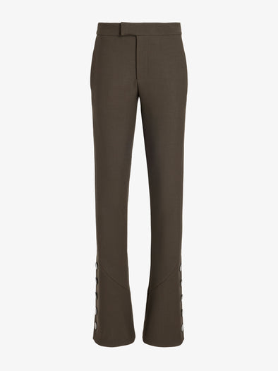 Proenza Schouler Still Life image of Althea Pant in Bi-Stretch Double Wool in Earth