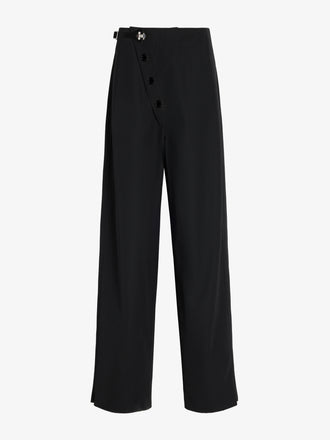 Proenza Schouler Still Life image of Aitana Pant in Tropical Wool in Black