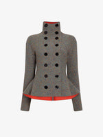 Proenza Schouler Still Life image of Capucine Jacket in Donegal Knit in Blue Multi