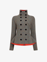 Proenza Schouler Still Life image of Capucine Jacket in Donegal Knit in Blue Multi