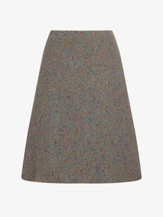 Proenza Schouler Still Life image of Capucine Skirt in Donegal Knit in Blue Multi