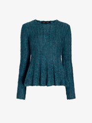 Proenza Schouler Still Life image of Joelle Top in Looped Mohair in Blue Multi