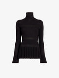 Proenza Schouler Still Life image of Rosario Top in Textured Merino Wool in Black
