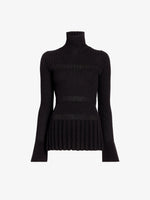 Proenza Schouler Still Life image of Rosario Top in Textured Merino Wool in Black