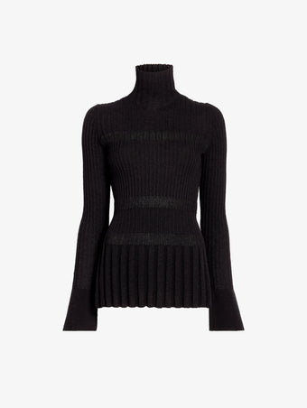 Proenza Schouler Still Life image of Rosario Top in Textured Merino Wool in Black