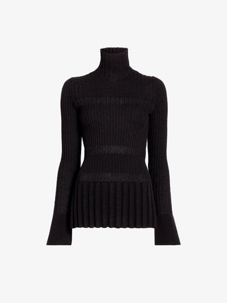 Proenza Schouler Still Life image of Rosario Top in Textured Merino Wool in Black