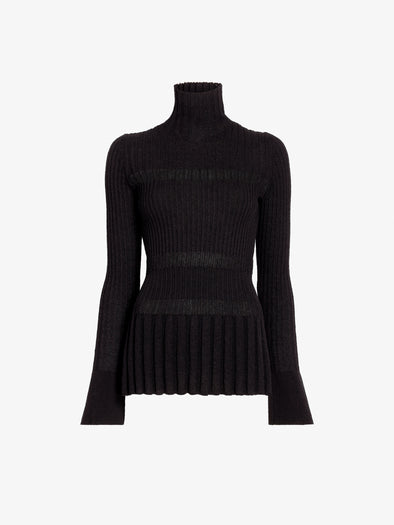 Proenza Schouler Still Life image of Rosario Top in Textured Merino Wool in Black