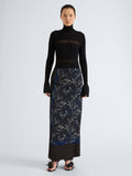 Proenza Schouler Front full length image of model wearing Daria Jacket In Plaid Wool Suiting in Grey Multi