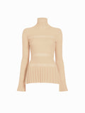 Proenza Schouler Still Life image of Rosario Top in Textured Merino Wool in Taupe