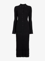Proenza Schouler Still Life image of Rosario Dress in Textured Merino Wool in Black
