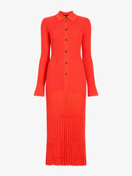 Proenza Schouler Still Life image of Rosario Dress in Textured Merino Wool in Orange