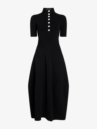 Proenza Schouler Still Life image of Mathilde Dress in Compact Stretch Viscose in Black