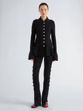Proenza Schouler Front full length image of model wearing Martina Pant in Compact Stretch Viscose in Black