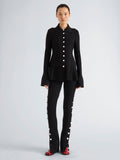 Proenza Schouler Front full length image of model wearing Martina Pant in Compact Stretch Viscose in Black