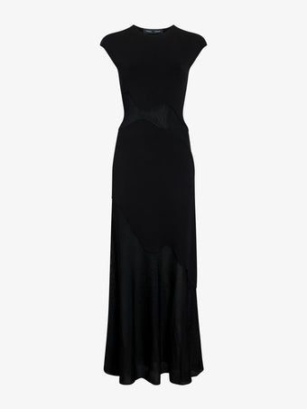 Proenza Schouler Still Life image of Maissa Dress in Compact Stretch Viscose in Black