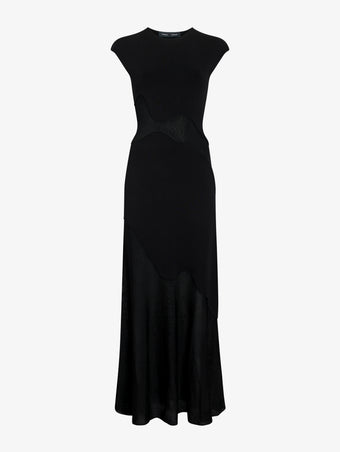 Proenza Schouler Still Life image of Maissa Dress in Compact Stretch Viscose in Black