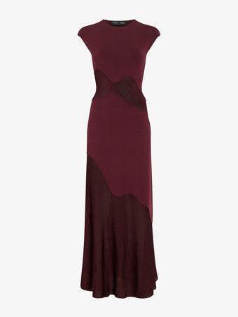 Proenza Schouler Still Life image of Maissa Dress in Compact Stretch Viscose in Amarone