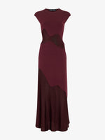 Proenza Schouler Still Life image of Maissa Dress in Compact Stretch Viscose in Amarone