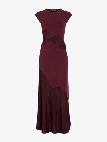 Proenza Schouler Still Life image of Maissa Dress in Compact Stretch Viscose in Amarone
