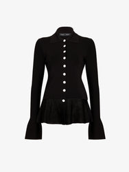 Proenza Schouler Still Life image of Martina Jacket in Compact Stretch Viscose in Black