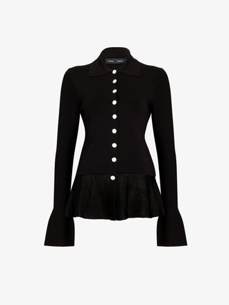 Proenza Schouler Still Life image of Martina Jacket in Compact Stretch Viscose in Black