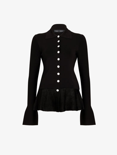 Proenza Schouler Still Life image of Martina Jacket in Compact Stretch Viscose in Black