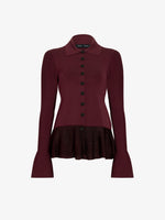 Proenza Schouler Still Life image of Martina Jacket in Compact Stretch Viscose in Amarone