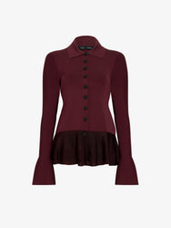 Proenza Schouler Still Life image of Martina Jacket in Compact Stretch Viscose in Amarone